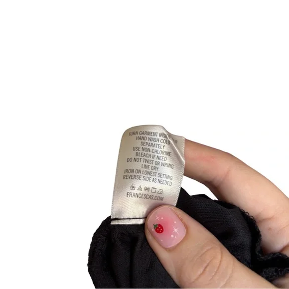 Francesca's Collections Blue Floral Ruched Long Sleeve High Neck Dress - Picture 11 of 11